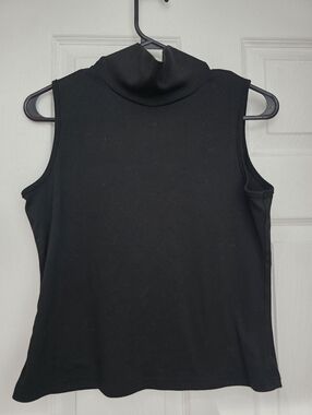 SHEIN Black Sleeveless Mock Neck Top - Essential Basic - Size M